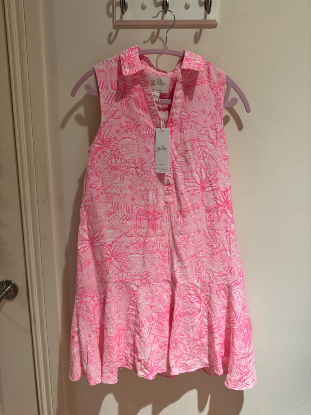NWT Lilly Pulitzer Ellowyn Linen Dress - Conch Shell Pink Pennys Playground